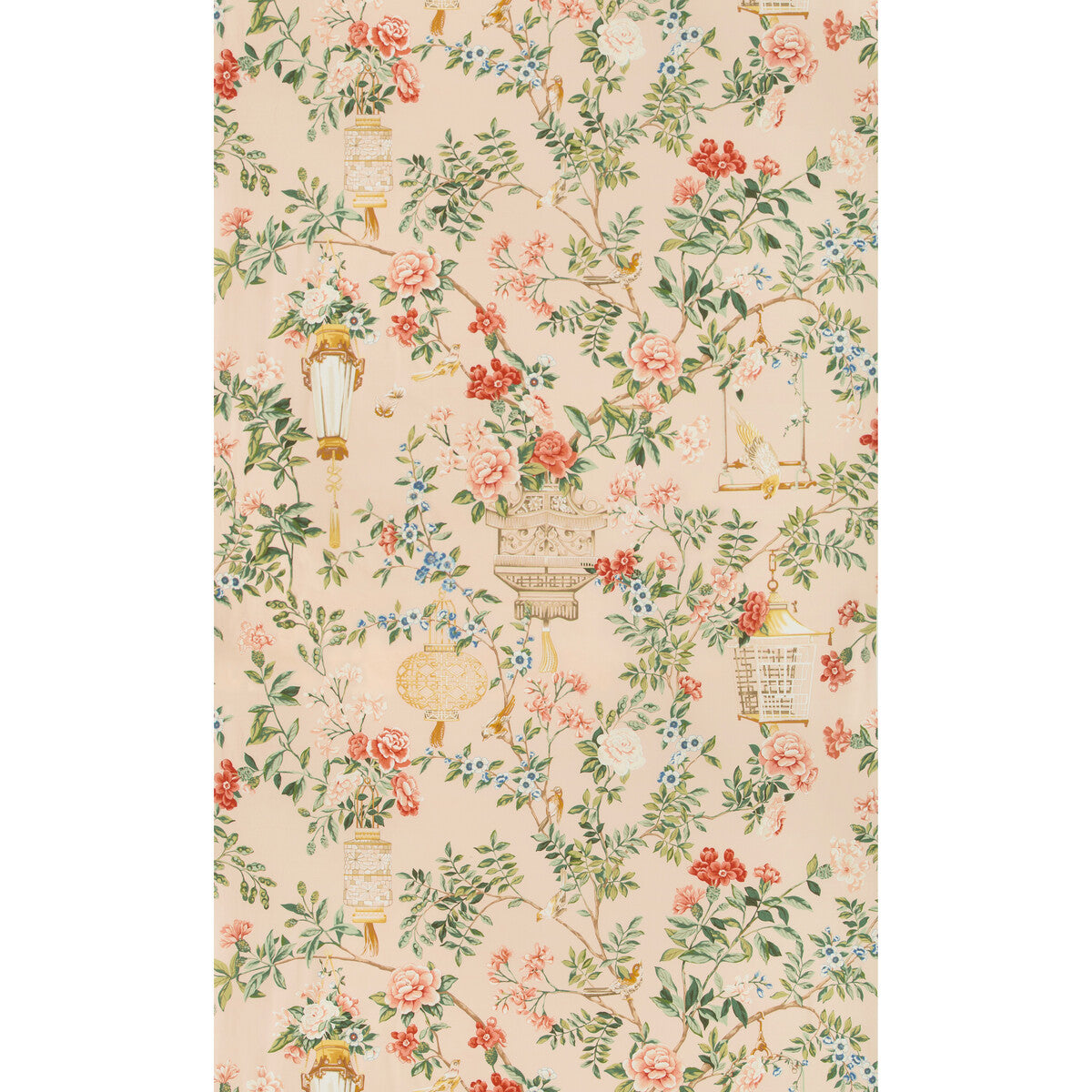 BRUNSCHWIG & FILS 8019137.177.0 JARDIN FLEURI PRINT PETAL Fabric - Eade's Wallpaper