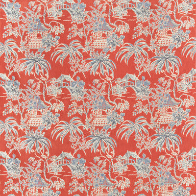 BRUNSCHWIG & FILS 8019138.195.0 TONGLI PRINT RED Fabric - Eade's Wallpaper