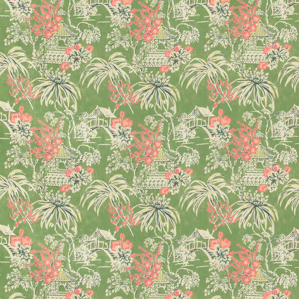 BRUNSCHWIG & FILS 8019138.33.0 TONGLI PRINT FERN Fabric - Eade's Wallpaper