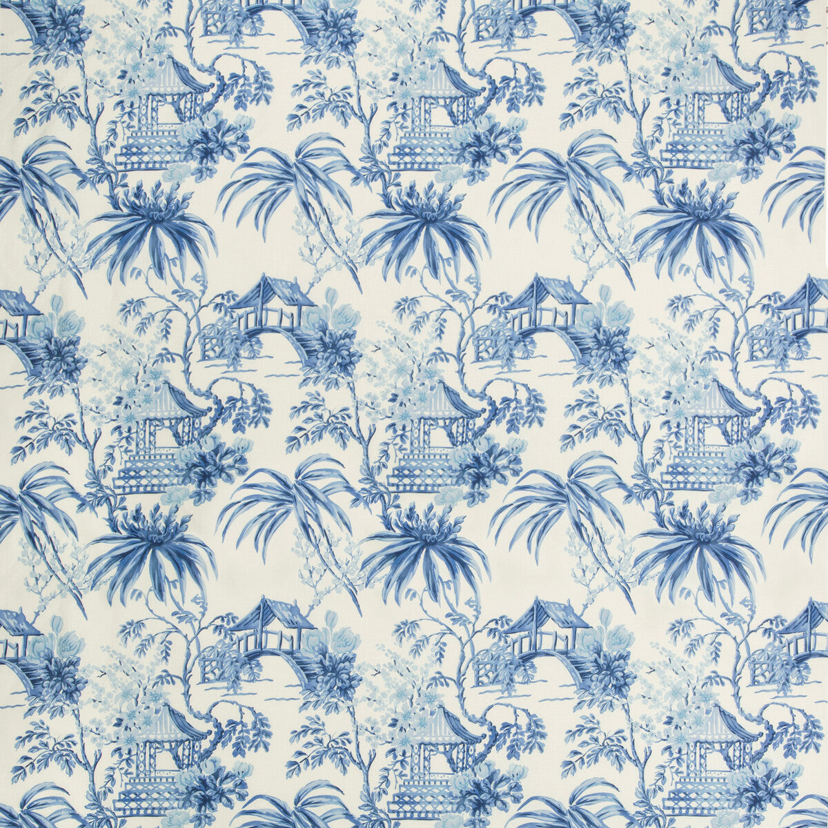 BRUNSCHWIG & FILS 8019138.55.0 TONGLI PRINT PORCELAIN Fabric - Eade's Wallpaper