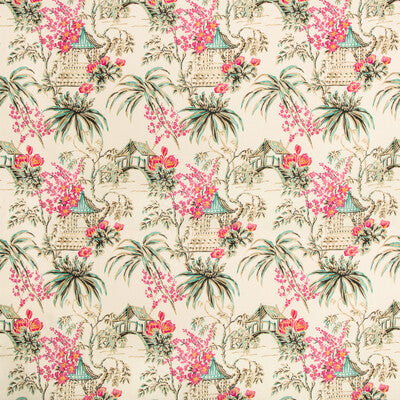 BRUNSCHWIG & FILS 8019138.713.0 TONGLI PRINT PEONY Fabric - Eade's Wallpaper