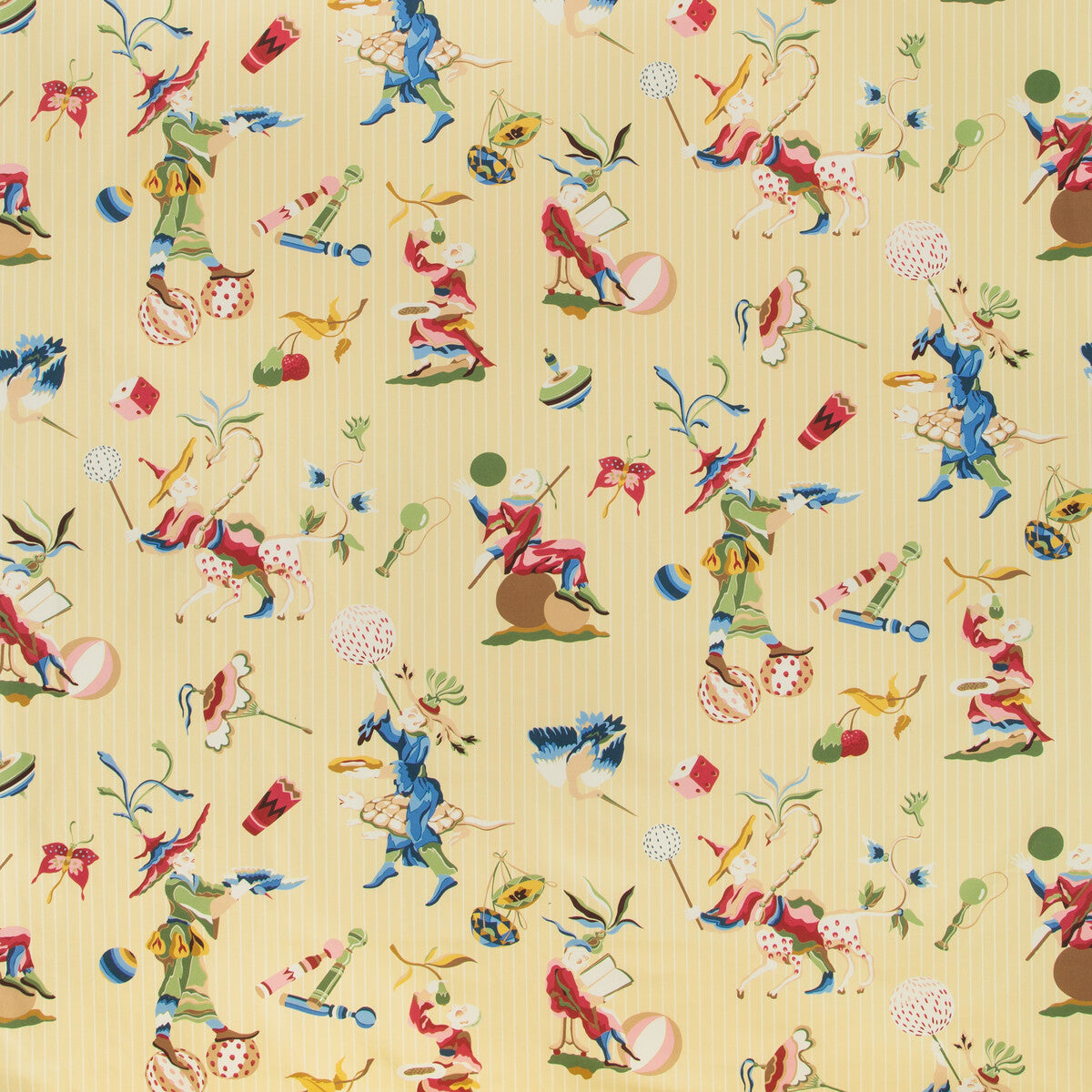 BRUNSCHWIG & FILS 8019141.143.0 CIRQUE CHINOIS PRINT SUN Fabric - Eade's Wallpaper