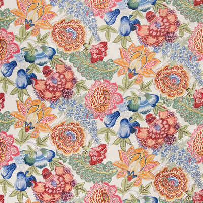BRUNSCHWIG & FILS 8020101.195.0 KARABALI PRINT JEWEL Fabric - Eade's Wallpaper