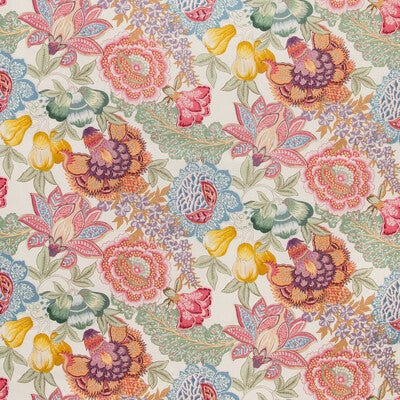 BRUNSCHWIG & FILS 8020101.734.0 KARABALI PRINT SPRING Fabric - Eade's Wallpaper