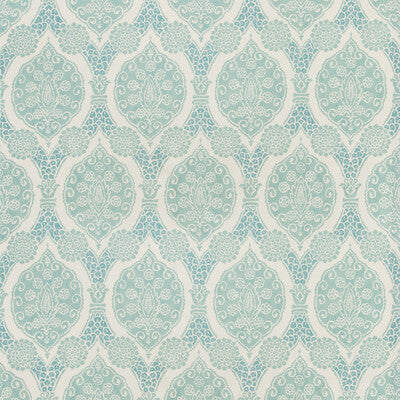 BRUNSCHWIG & FILS 8020103.13.0 SUFERA PRINT AQUA Fabric - Eade's Wallpaper