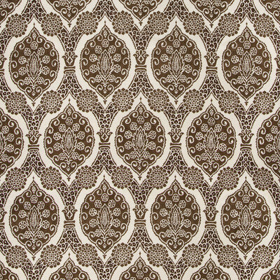 BRUNSCHWIG & FILS 8020103.6.0 SUFERA PRINT CHOCOLATE Fabric - Eade's Wallpaper