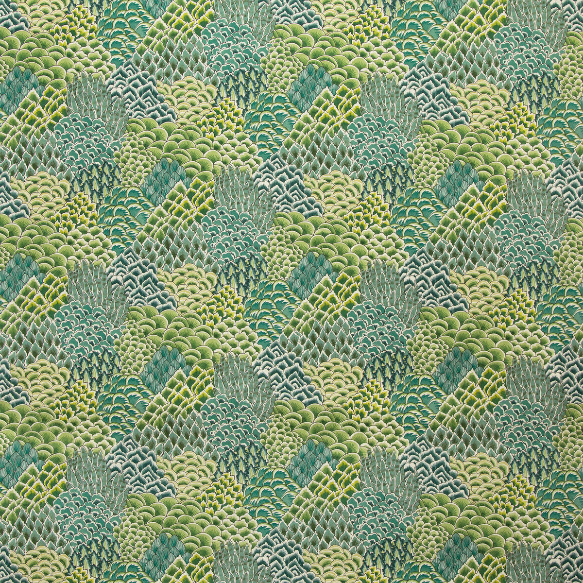 BRUNSCHWIG & FILS 8020104.33.0 KATIBI PRINT LEAF Fabric - Eade's Wallpaper