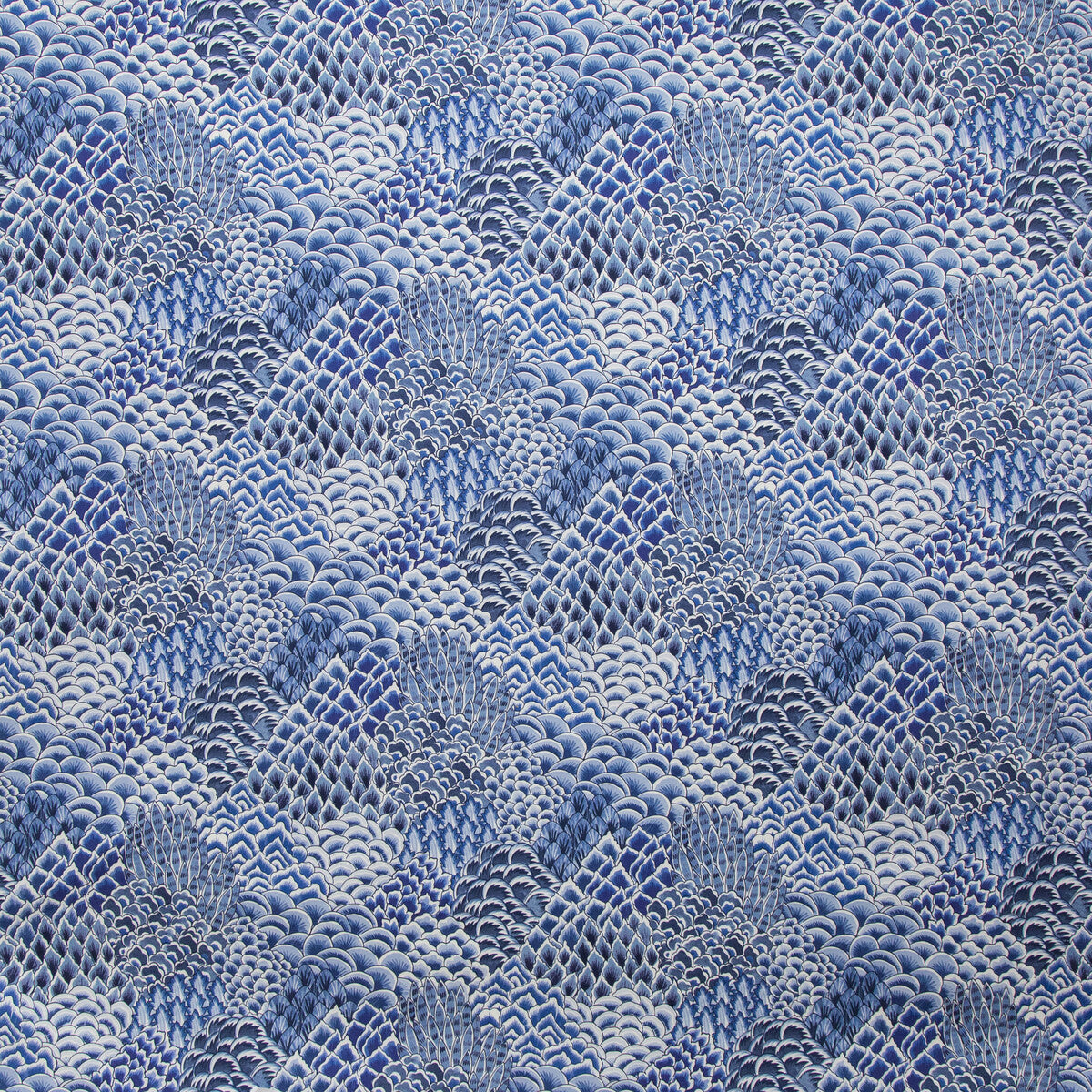 BRUNSCHWIG & FILS 8020104.55.0 KATIBI PRINT BLUE Fabric - Eade's Wallpaper