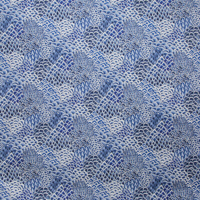 BRUNSCHWIG & FILS 8020104.55.0 KATIBI PRINT BLUE Fabric - Eade's Wallpaper