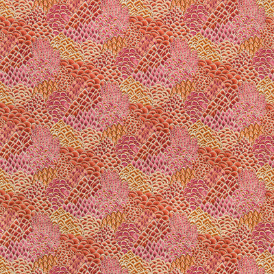 BRUNSCHWIG & FILS 8020104.712.0 KATIBI PRINT PINK Fabric - Eade's Wallpaper