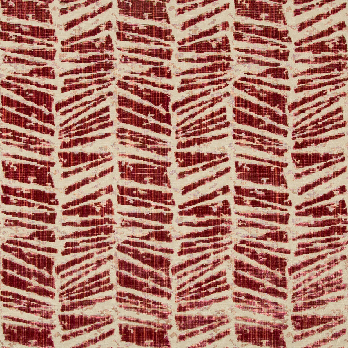 BRUNSCHWIG & FILS 8020114.19.0 CHAUMONT VELVET RED Fabric - Eade's Wallpaper