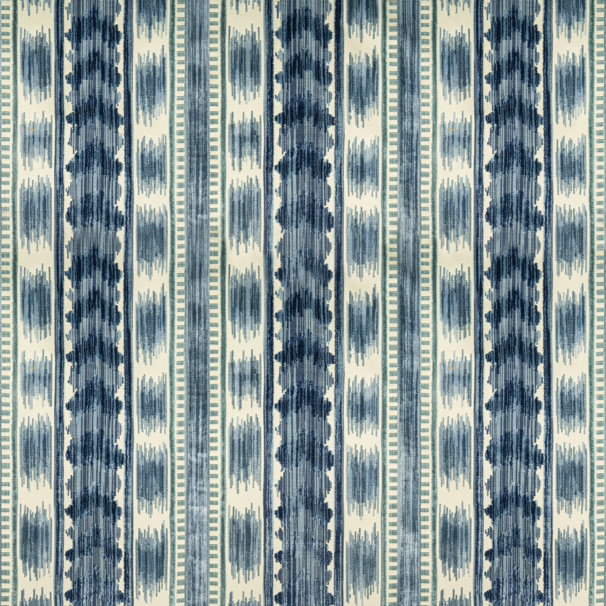 BRUNSCHWIG & FILS 8020117.515.0 BAYEAUX VELVET BLUE Fabric - Eade's Wallpaper