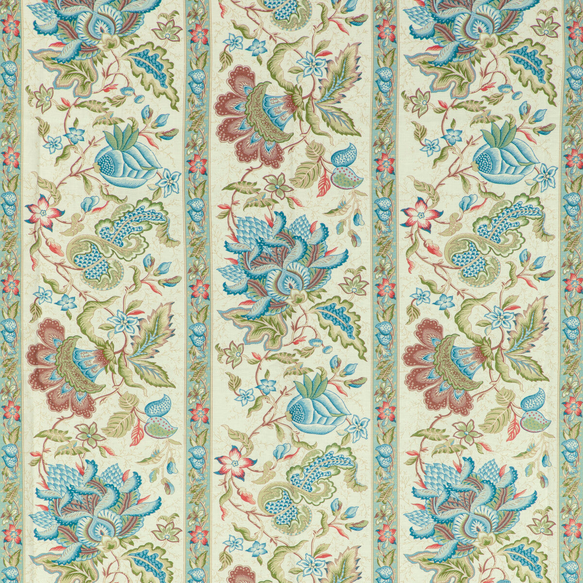 BRUNSCHWIG & FILS 8020120.137.0 MONTFLOURS PRINT MULTI Fabric - Eade's Wallpaper