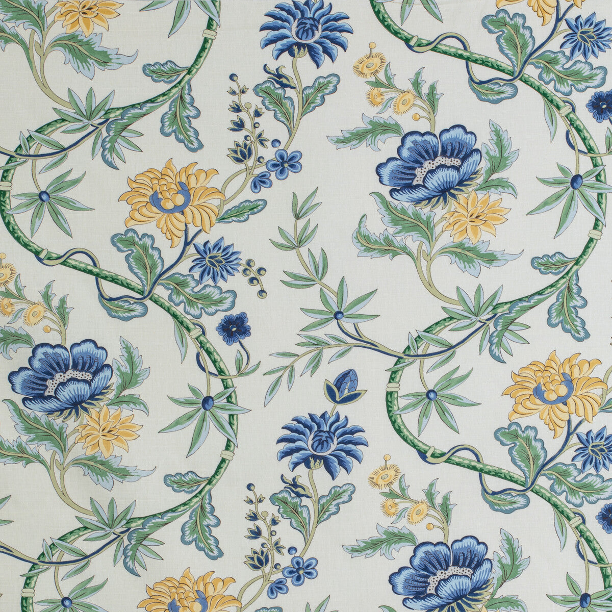 BRUNSCHWIG & FILS 8020122.5040.0 VERONIQUE PRINT DELFT Fabric - Eade's Wallpaper