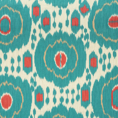 BRUNSCHWIG & FILS 8020125.3519.0 MAYENNE PRINT AQUA Fabric - Eade's Wallpaper