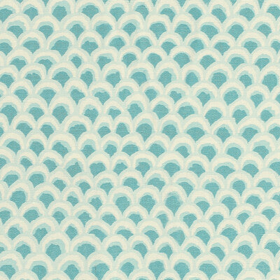 BRUNSCHWIG & FILS 8020126.113.0 PAVE II PRINT AQUA Fabric - Eade's Wallpaper