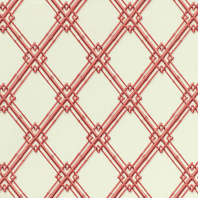 BRUNSCHWIG & FILS 8020127.19.0 LE BAMBOU PRINT RED Fabric - Eade's Wallpaper