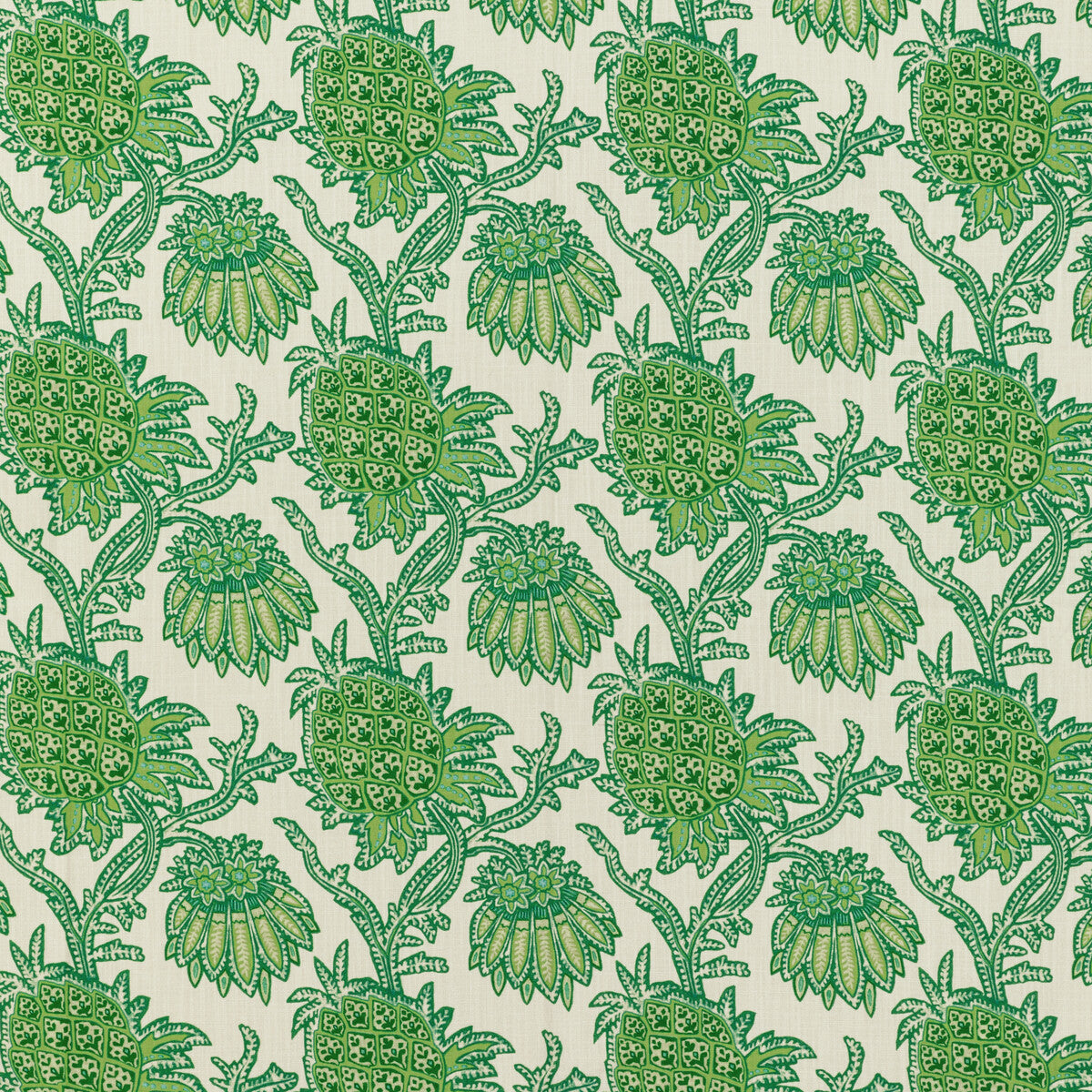 BRUNSCHWIG & FILS 8020129.3.0 BRASSAC PRINT GREEN Fabric - Eade's Wallpaper