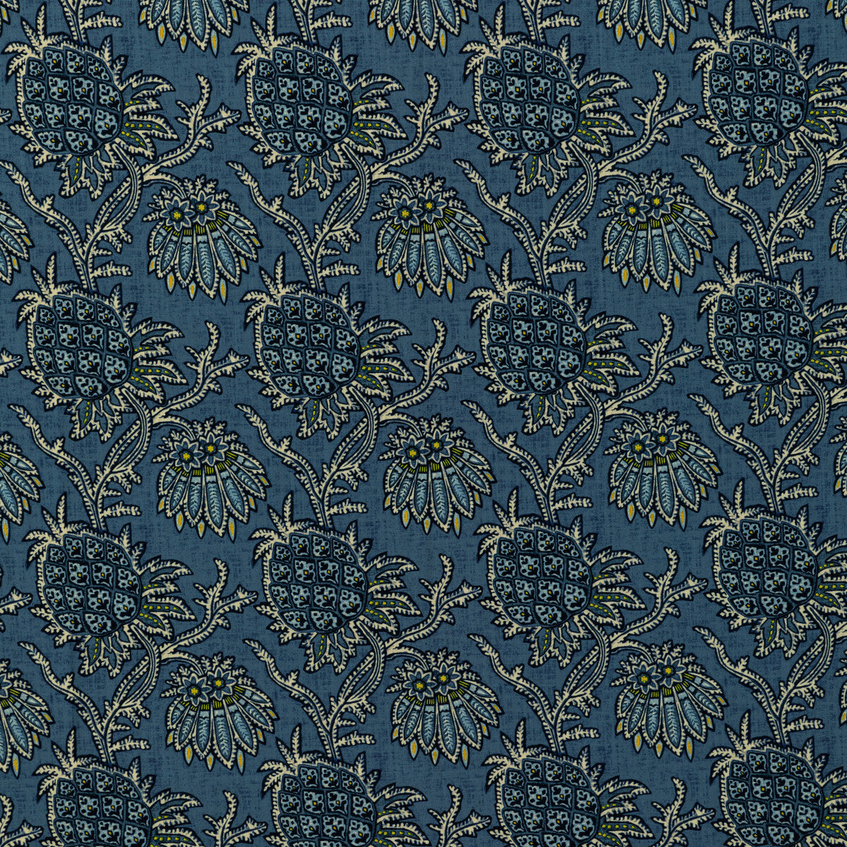BRUNSCHWIG & FILS 8020129.55.0 BRASSAC PRINT INDIGO Fabric - Eade's Wallpaper