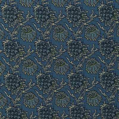 BRUNSCHWIG & FILS 8020129.55.0 BRASSAC PRINT INDIGO Fabric - Eade's Wallpaper
