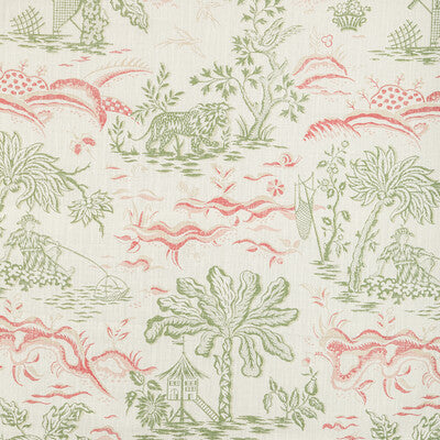 BRUNSCHWIG & FILS 8022101.317.0 VALENSOLE PRINT LEAF/ROSE Fabric - Eade's Wallpaper