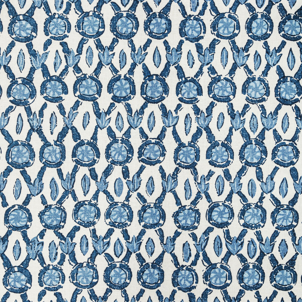 BRUNSCHWIG & FILS 8022103.55.0 GALON PRINT BLUE Fabric - Eade's Wallpaper
