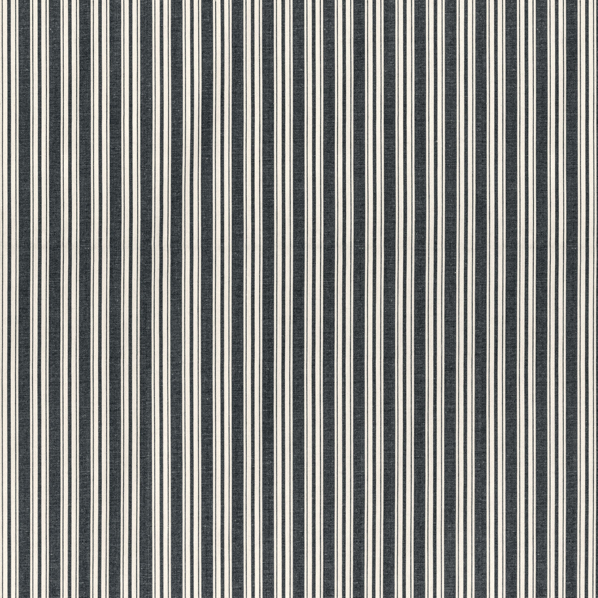 BRUNSCHWIG & FILS 8022118.8.0 SELUNE STRIPE NOIR Fabric - Eade's Wallpaper