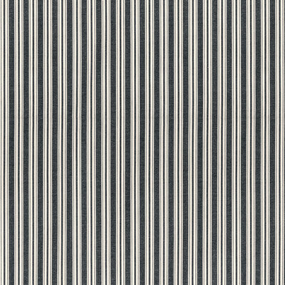 BRUNSCHWIG & FILS 8022118.8.0 SELUNE STRIPE NOIR Fabric - Eade's Wallpaper