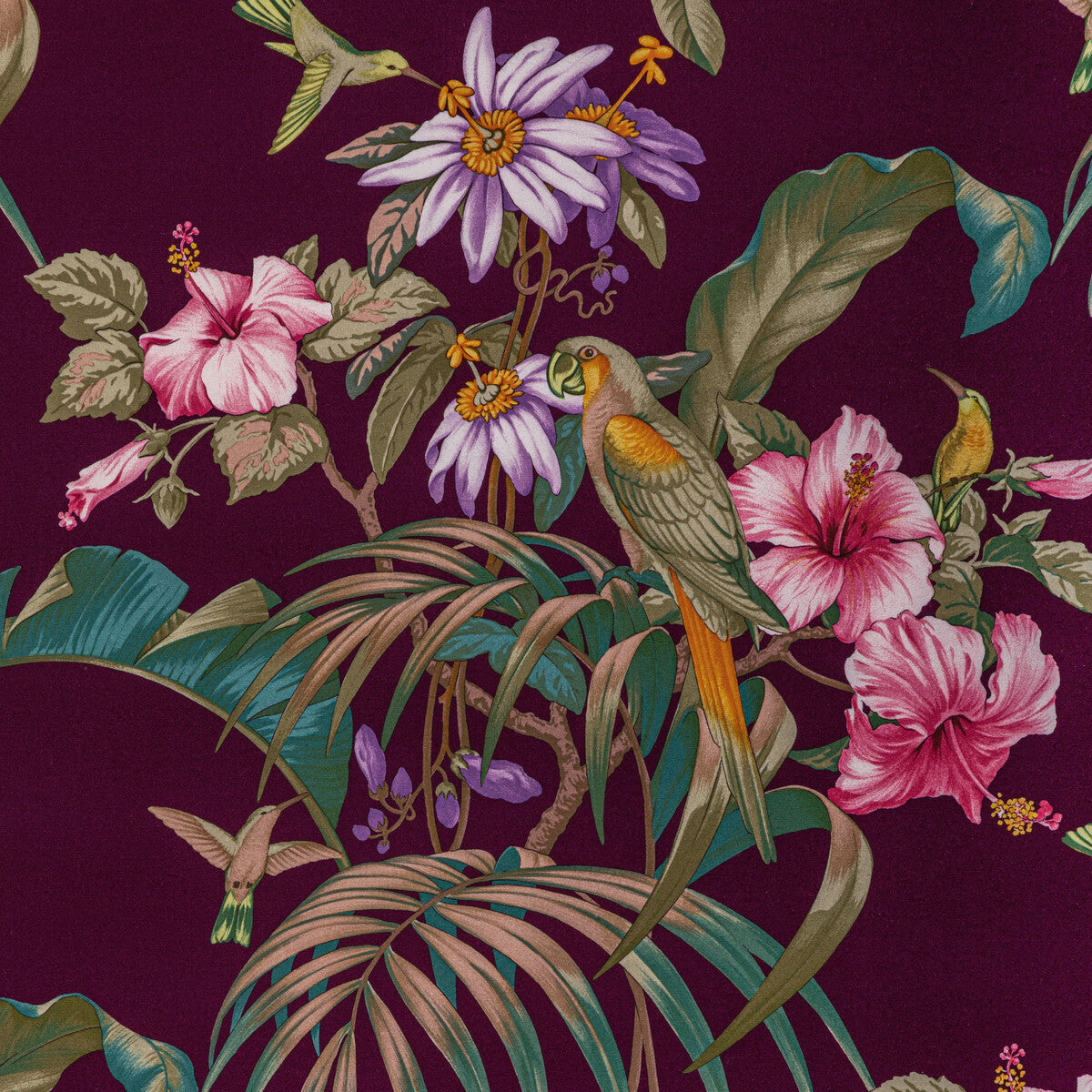 BRUNSCHWIG & FILS 8022129.10.0 ANIMA PRINT AUBERGINE Fabric - Eade's Wallpaper