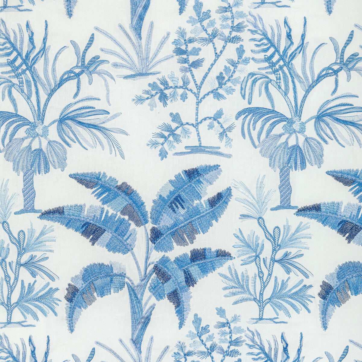 BRUNSCHWIG & FILS 8022134.5.0 MARTIL EMB BLUE Fabric - Eade's Wallpaper