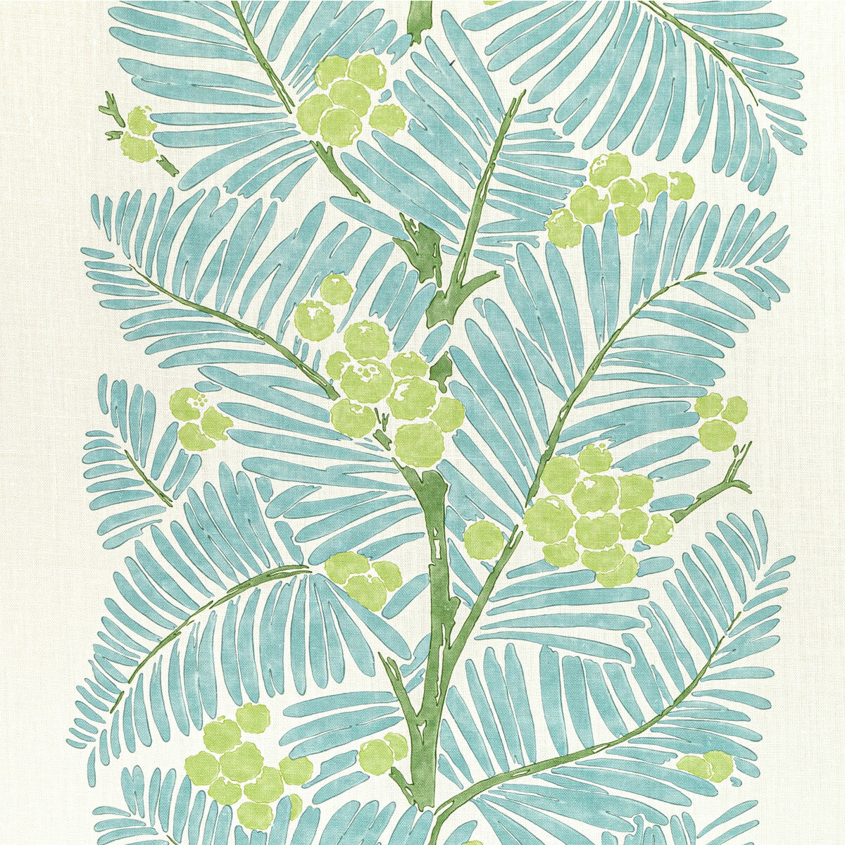 BRUNSCHWIG & FILS 8022138.153.0 PALMAR PRINT LAKE Fabric - Eade's Wallpaper