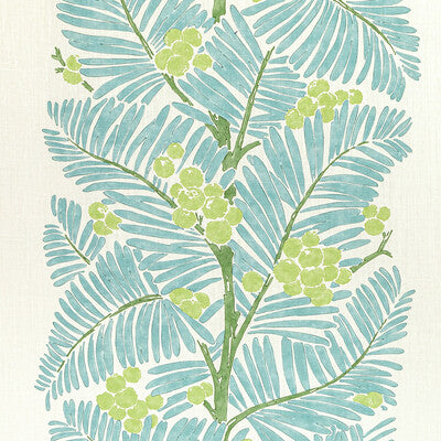 BRUNSCHWIG & FILS 8022138.153.0 PALMAR PRINT LAKE Fabric - Eade's Wallpaper