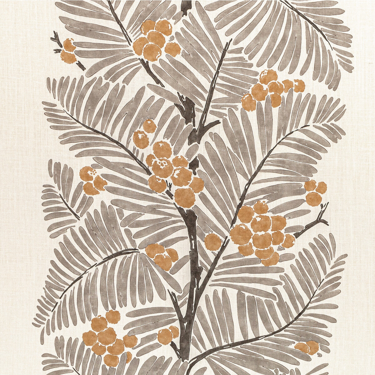 BRUNSCHWIG & FILS 8022138.421.0 PALMAR PRINT STONE Fabric - Eade's Wallpaper