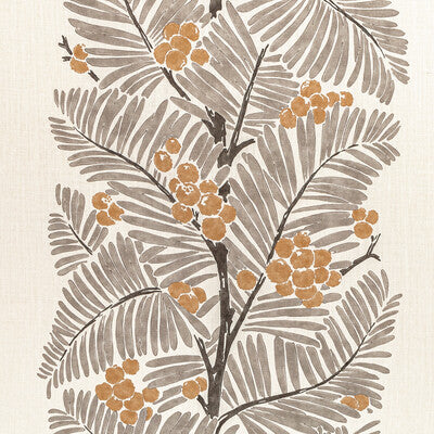 BRUNSCHWIG & FILS 8022138.421.0 PALMAR PRINT STONE Fabric - Eade's Wallpaper