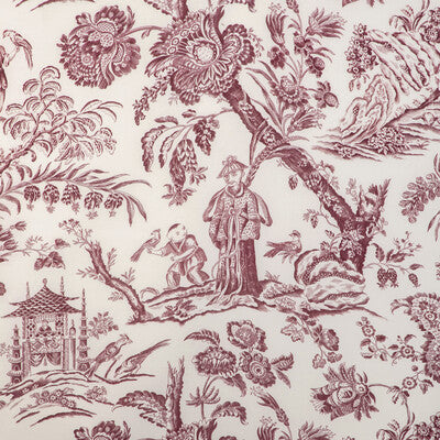 BRUNSCHWIG & FILS 8023104.10.0 MARCEL PRINT AUBERGINE Fabric - Eade's Wallpaper