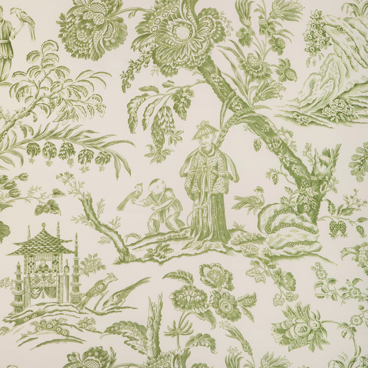 BRUNSCHWIG & FILS 8023104.3.0 MARCEL PRINT LEAF Fabric - Eade's Wallpaper