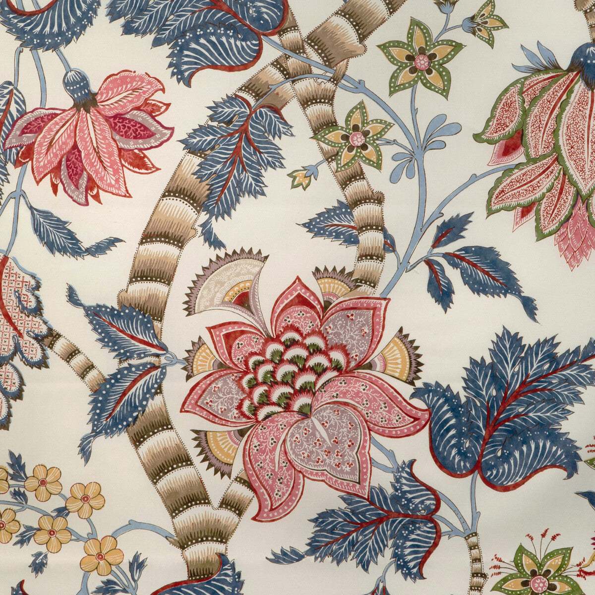 BRUNSCHWIG & FILS 8023105.195.0 CADENET PRINT RED/BLUE Fabric - Eade's Wallpaper