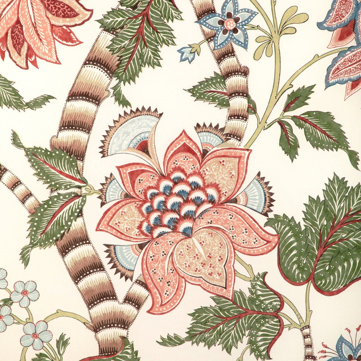 BRUNSCHWIG & FILS 8023105.312.0 CADENET PRINT APRICOT/SAGE Fabric - Eade's Wallpaper