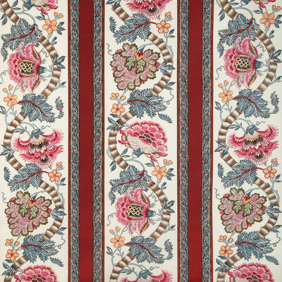 BRUNSCHWIG & FILS 8023106.195.0 LAURIS PRINT RED/BLUE Fabric - Eade's Wallpaper