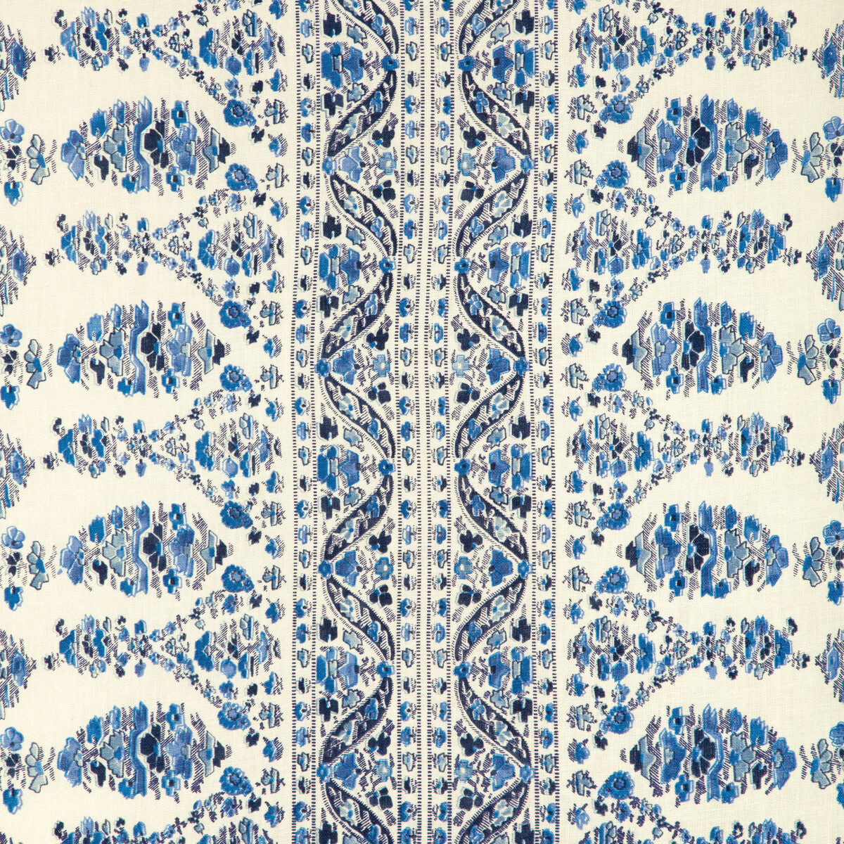 BRUNSCHWIG & FILS 8023108.550.0 VISAN PRINT NAVY/SKY Fabric - Eade's Wallpaper