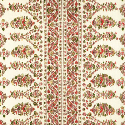 BRUNSCHWIG & FILS 8023108.73.0 VISAN PRINT ROSE/LEAF Fabric - Eade's Wallpaper