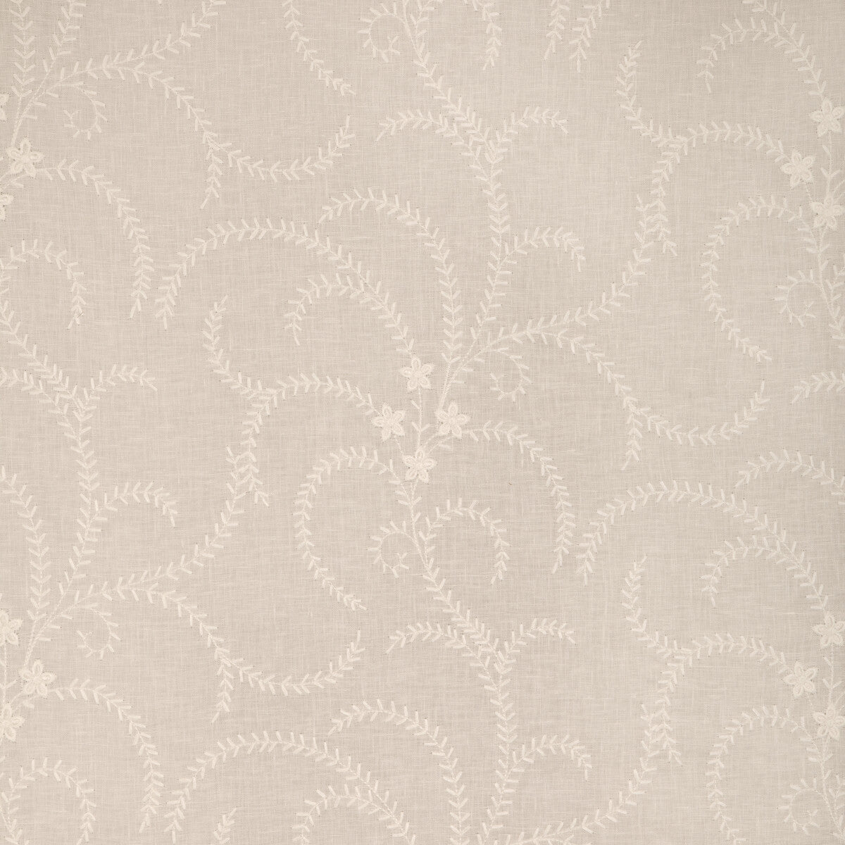BRUNSCHWIG & FILS 8023111.1.0 GERBAUD SHEER IVORY Fabric - Eade's Wallpaper