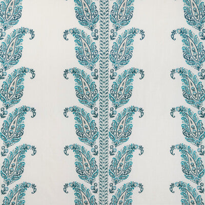 BRUNSCHWIG & FILS 8023112.1313.0 YARA PAISLEY EMB LAGOON Fabric - Eade's Wallpaper