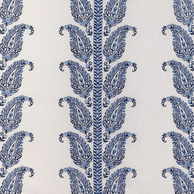 BRUNSCHWIG & FILS 8023112.55.0 YARA PAISLEY EMB BLUE Fabric - Eade's Wallpaper