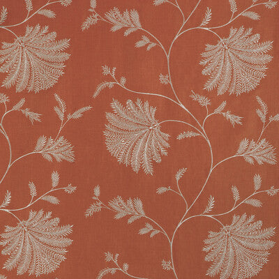 BRUNSCHWIG & FILS 8023116.12.0 MAELLE EMB TERRACOTTA Fabric - Eade's Wallpaper