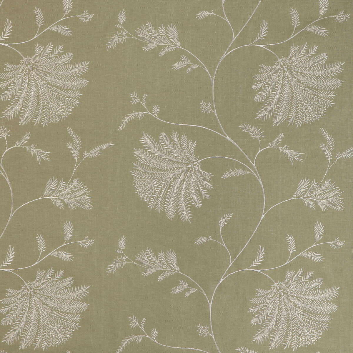 BRUNSCHWIG & FILS 8023116.23.0 MAELLE EMB CELERY Fabric - Eade's Wallpaper