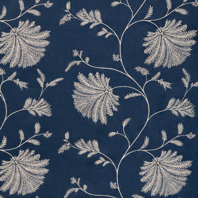 BRUNSCHWIG & FILS 8023116.50.0 MAELLE EMB NAVY Fabric - Eade's Wallpaper