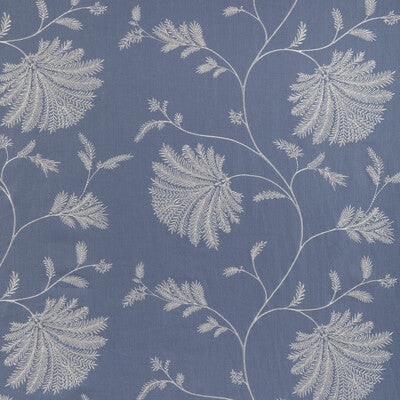 BRUNSCHWIG & FILS 8023116.5.0 MAELLE EMB BLUE Fabric - Eade's Wallpaper