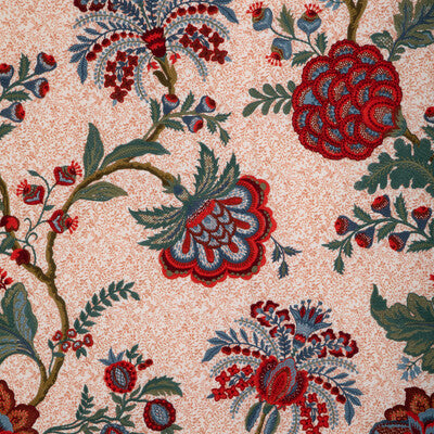 BRUNSCHWIG & FILS 8023118.195.0 ANDUZE EMB RED/BLUE Fabric - Eade's Wallpaper