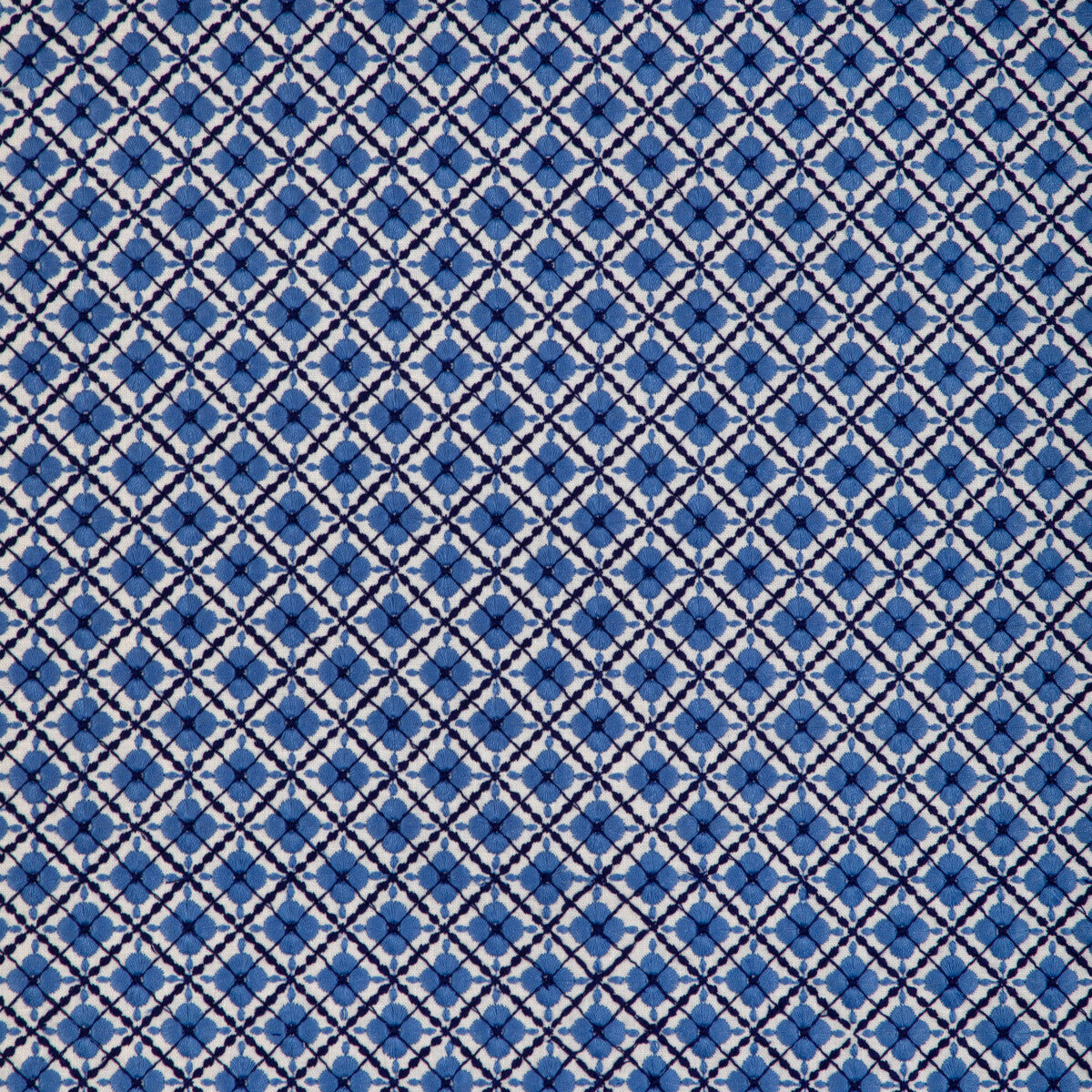 BRUNSCHWIG & FILS 8023119.550.0 INES EMB NAVY Fabric - Eade's Wallpaper